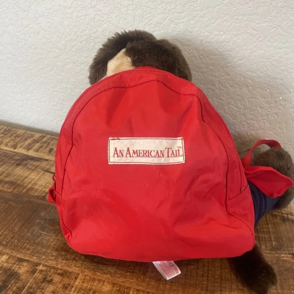 Fievel Mousekewitz An American Tail Backpack Plush 1986 Universal Studios